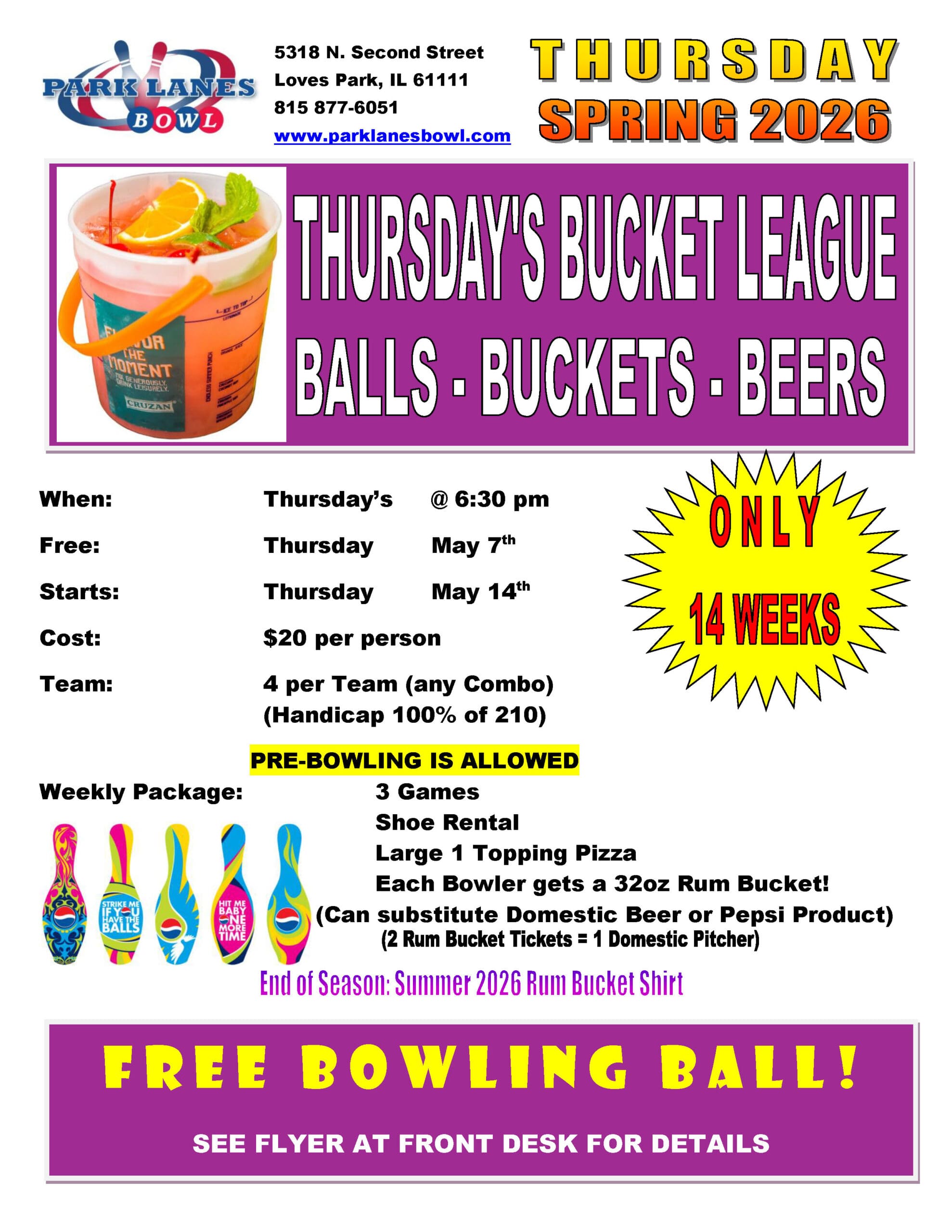 Thurs-Spring 2026 Thur Rum Bucket